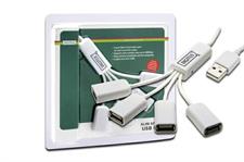 HUB USB 4PORTE A CODA C/CAVETT